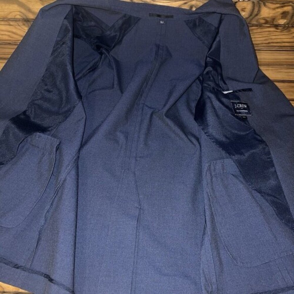 J CREW Thompson‎ Blazer Sport Coat 2 Button Casual Jacket Size 38R Navy Suit - Picture 6 of 8